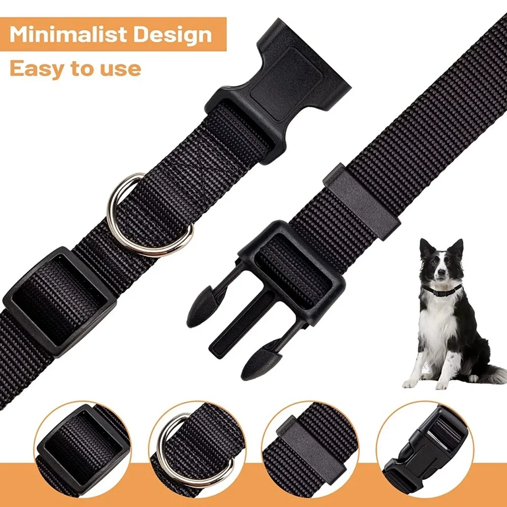 NEW! Dog Poop Bag Holder for Leash and 2 dog collar (Black)